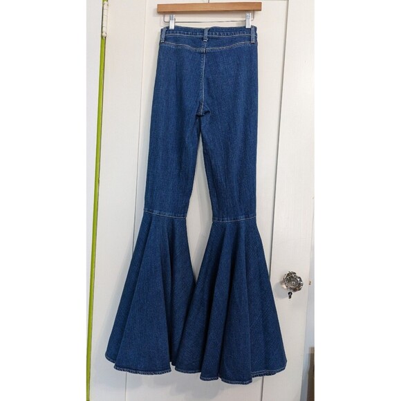 L'Agence Sevyn Mid-Rise Stretch Ultra Flare Jeans Size 25 Festival Bell Bottoms - Picture 7 of 10